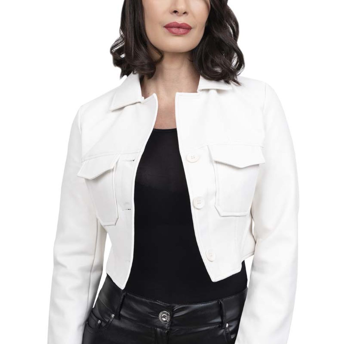 TODOPIEL - Chaqueta de Ecocuero Mujer Blanco Todopiel.