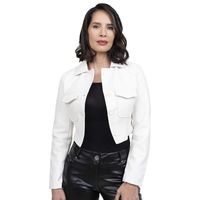 Chaqueta de Ecocuero Mujer Blanco Todopiel.