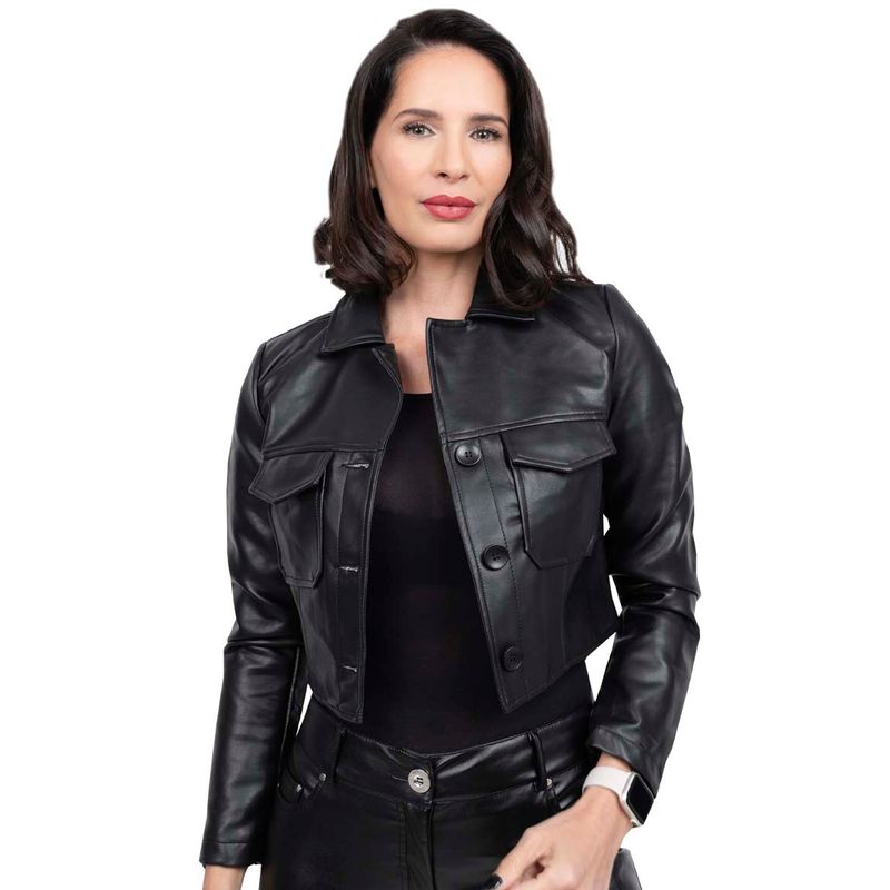 TODOPIEL - Chaqueta de Ecocuero Mujer Negro Todopiel