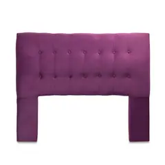 GENERICO - Respaldo Cama 2 Plazas Felpa Morado Sevilla CP