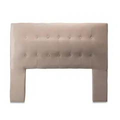 GENERICO - Respaldo Cama 2 Plazas Felpa Beige Sevilla CP