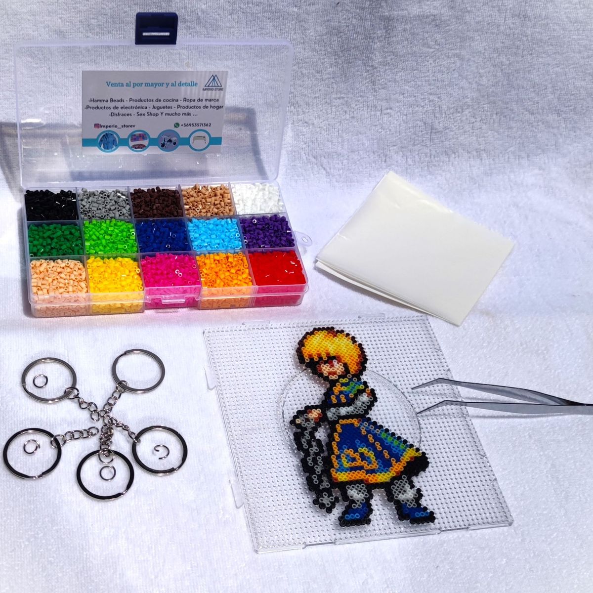 ASIAK - Pack Inicial 15 Colores Hama Beads Artkal 2.6mm + Accesorios