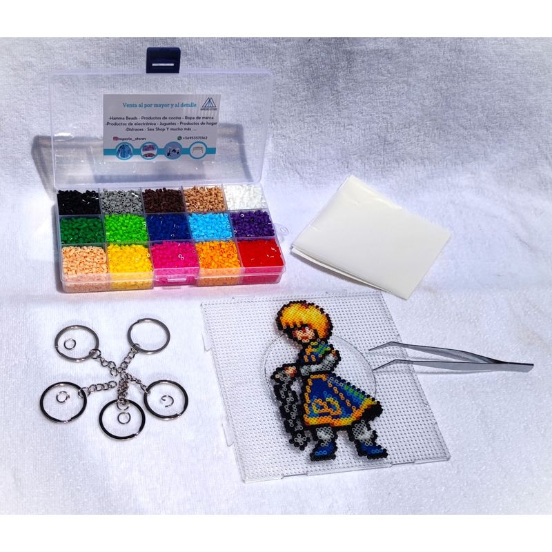 ASIAK - Pack Inicial 15 Colores Hama Beads Artkal 2.6mm + Accesorios
