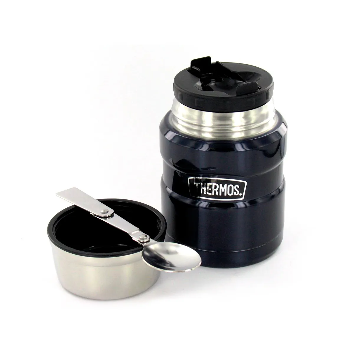THERMOS - Termo de comida Thermos King 470ml acero inoxidable negro