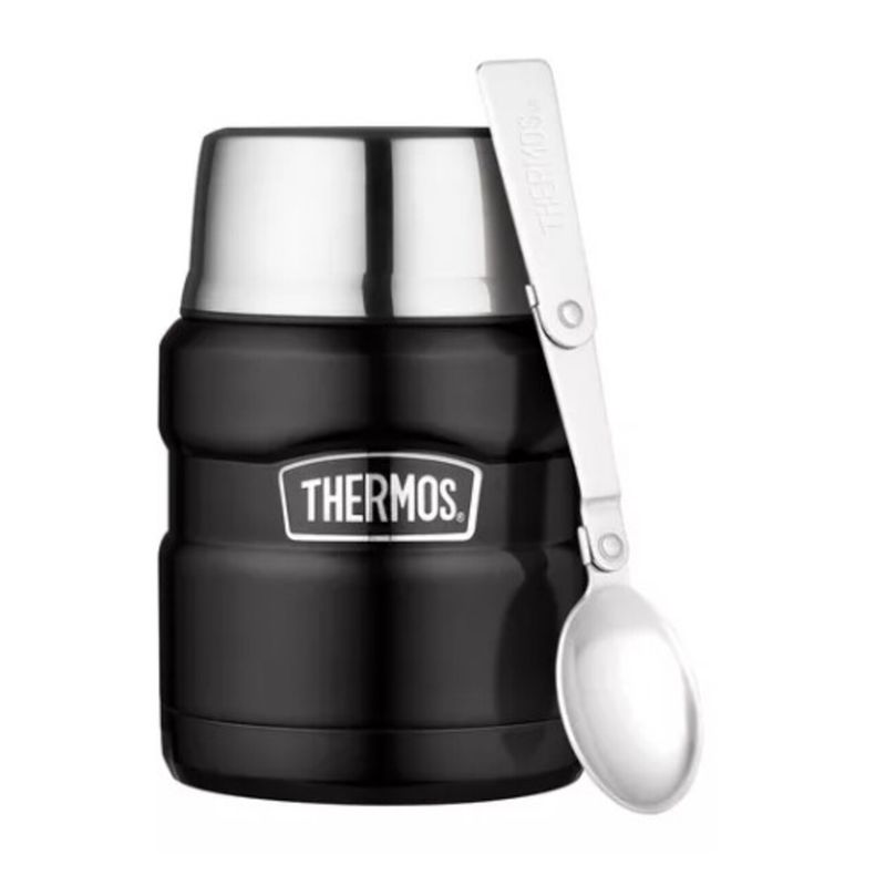 THERMOS - Termo de comida Thermos King 470ml acero inoxidable negro