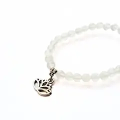 GENERICO - Pulsera Selenita con dije Flor de Loto