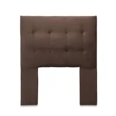 GENERICO - Respaldo Cama 1,5 Plazas Felpa Chocolate Sevilla CP