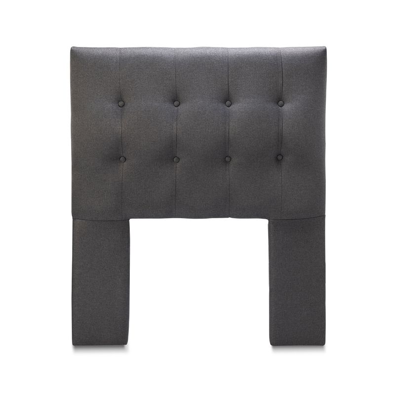 GENERICO - Respaldo Cama 1 Plaza Lino Gris Oscuro Sevilla CP