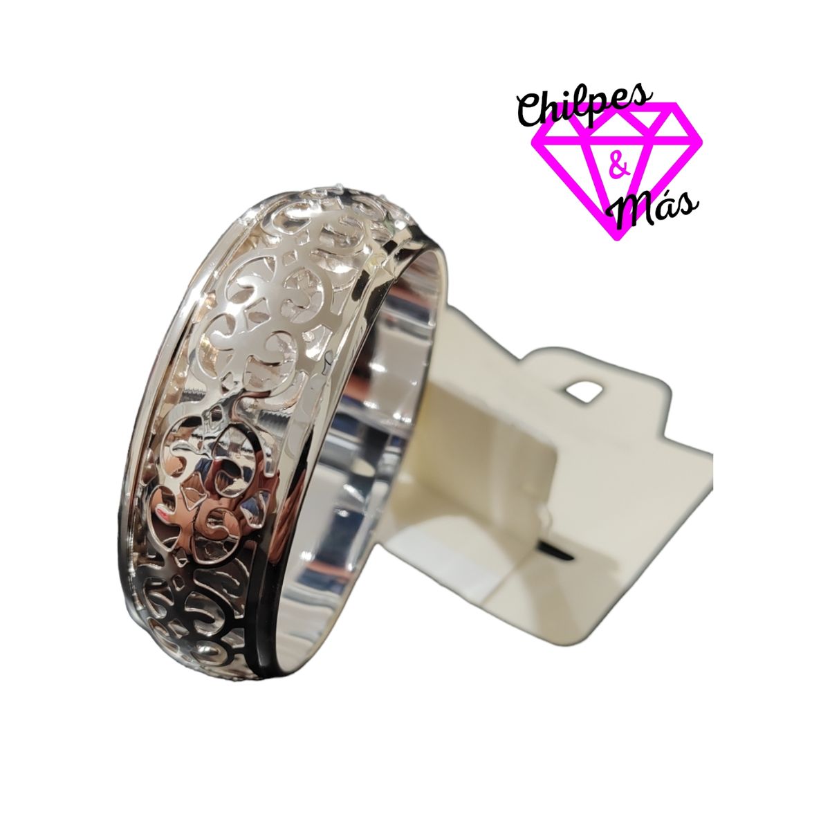 CHI - Pulsera estilo vintage plateada