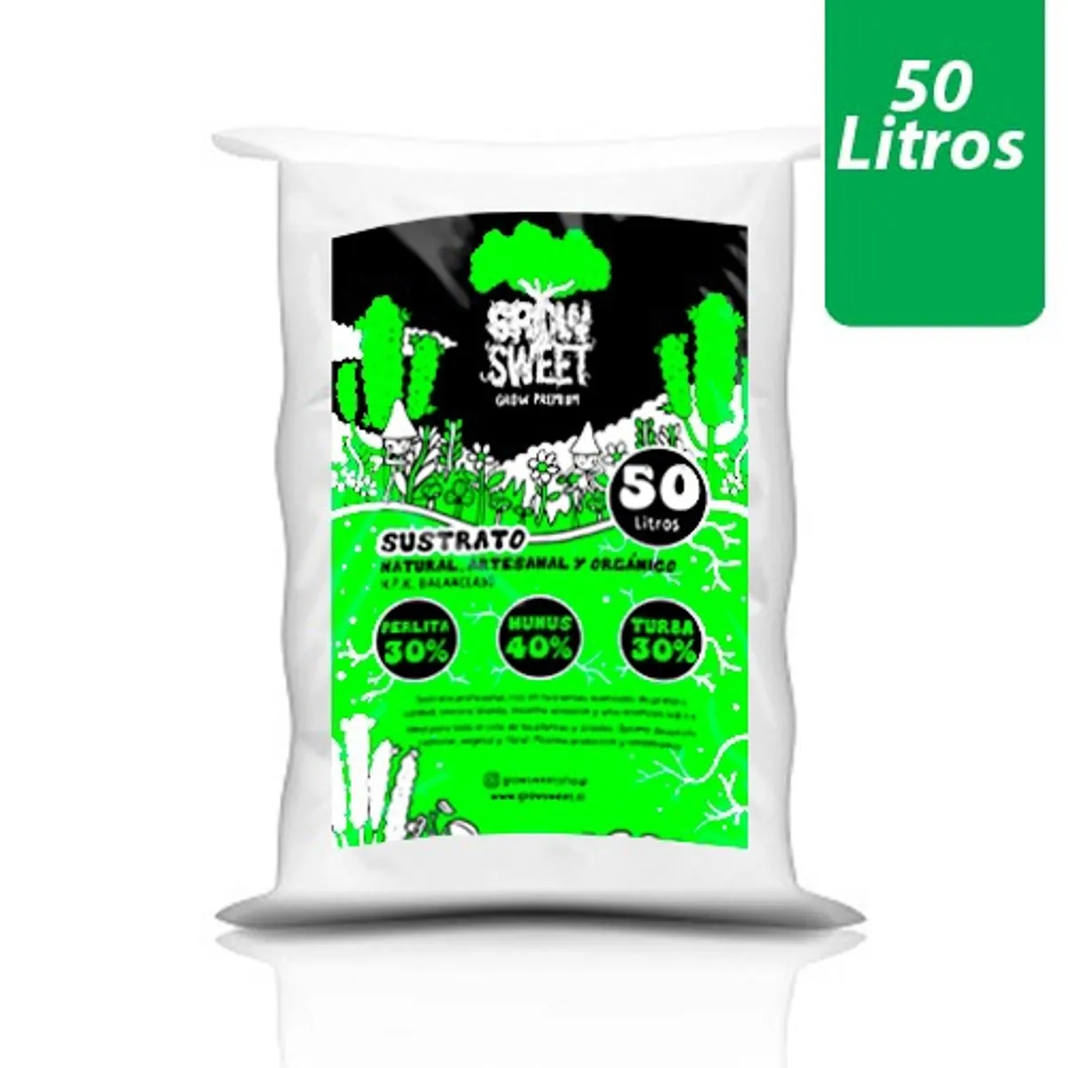 GROW SWEET - Sustrato Premium 50 Lts
