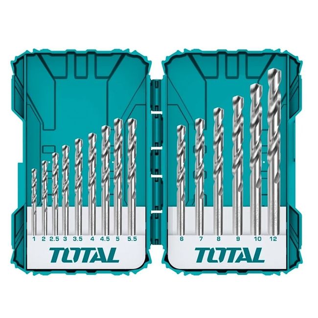 TOTAL TOOLS - Set Juego Brocas Para Metal 15 Piezas