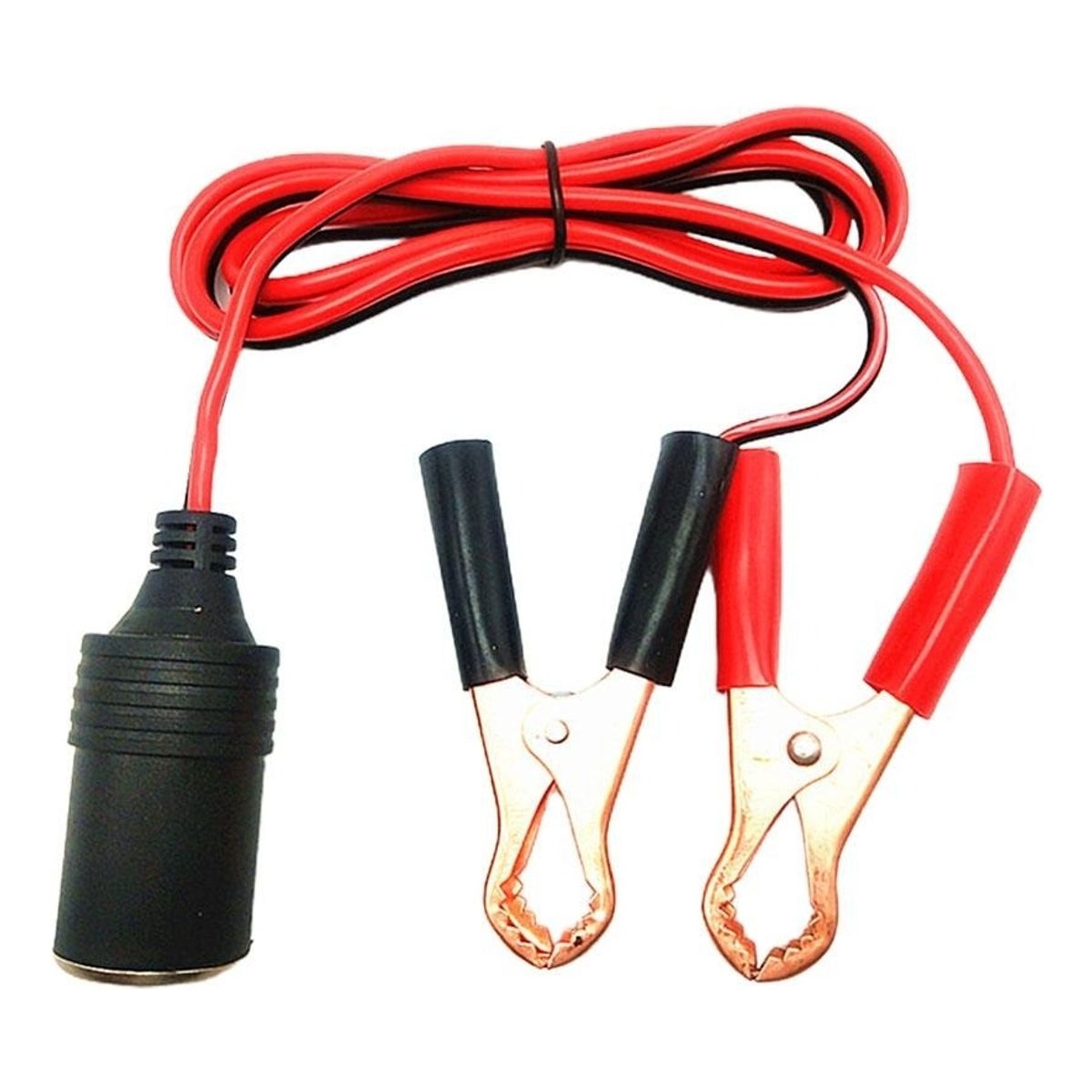 GENERICO - Adaptador Pinza De Batería Con Cable 150 cm A Encendedor 12v