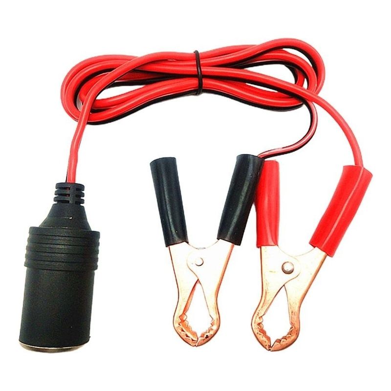 GENERICO - Adaptador Pinza De Batería Con Cable 150 cm A Encendedor 12v