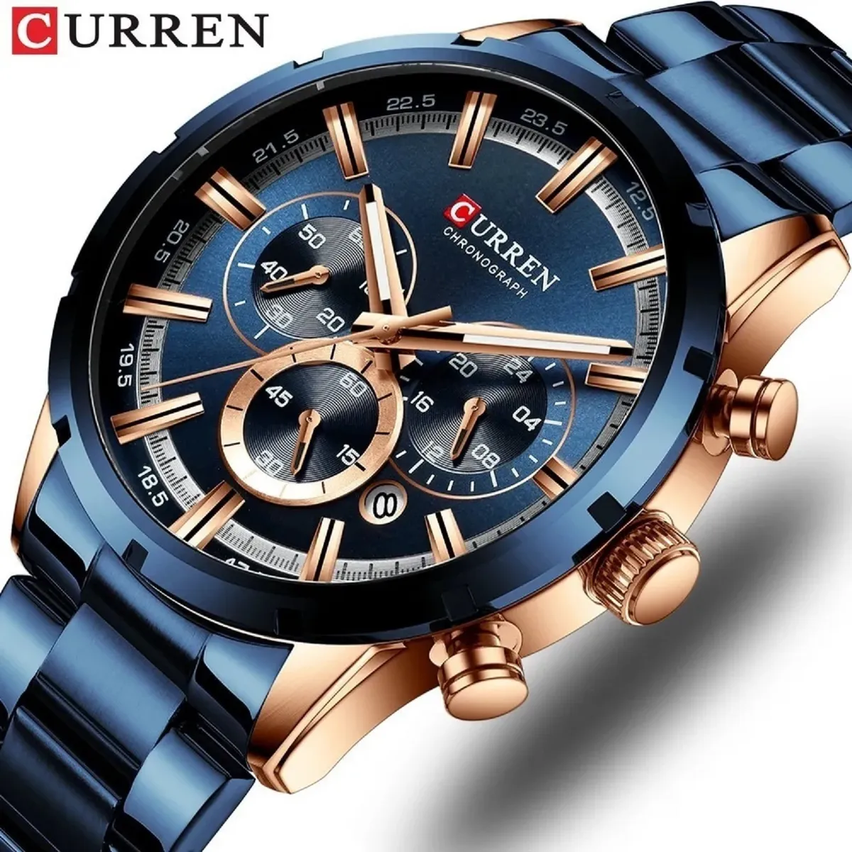 CURREN - Reloj Curren Hombre Elegante Pulsera Cuarzo Cronógrafo