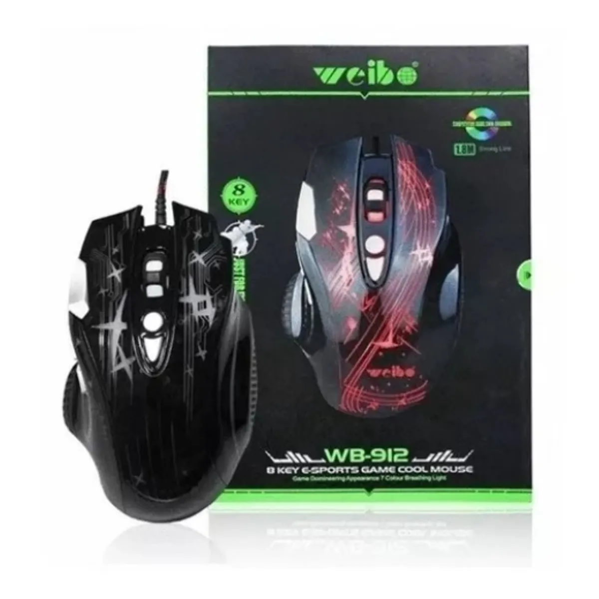 WEIBO - Mouse Weibo Gamer Alambrico Usb