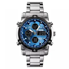 SKMEI - Reloj Elegante Hombre Digital Correa Metal