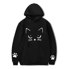 ROLY - Poleron Gato Kawaii Huellas Catlover Unisex