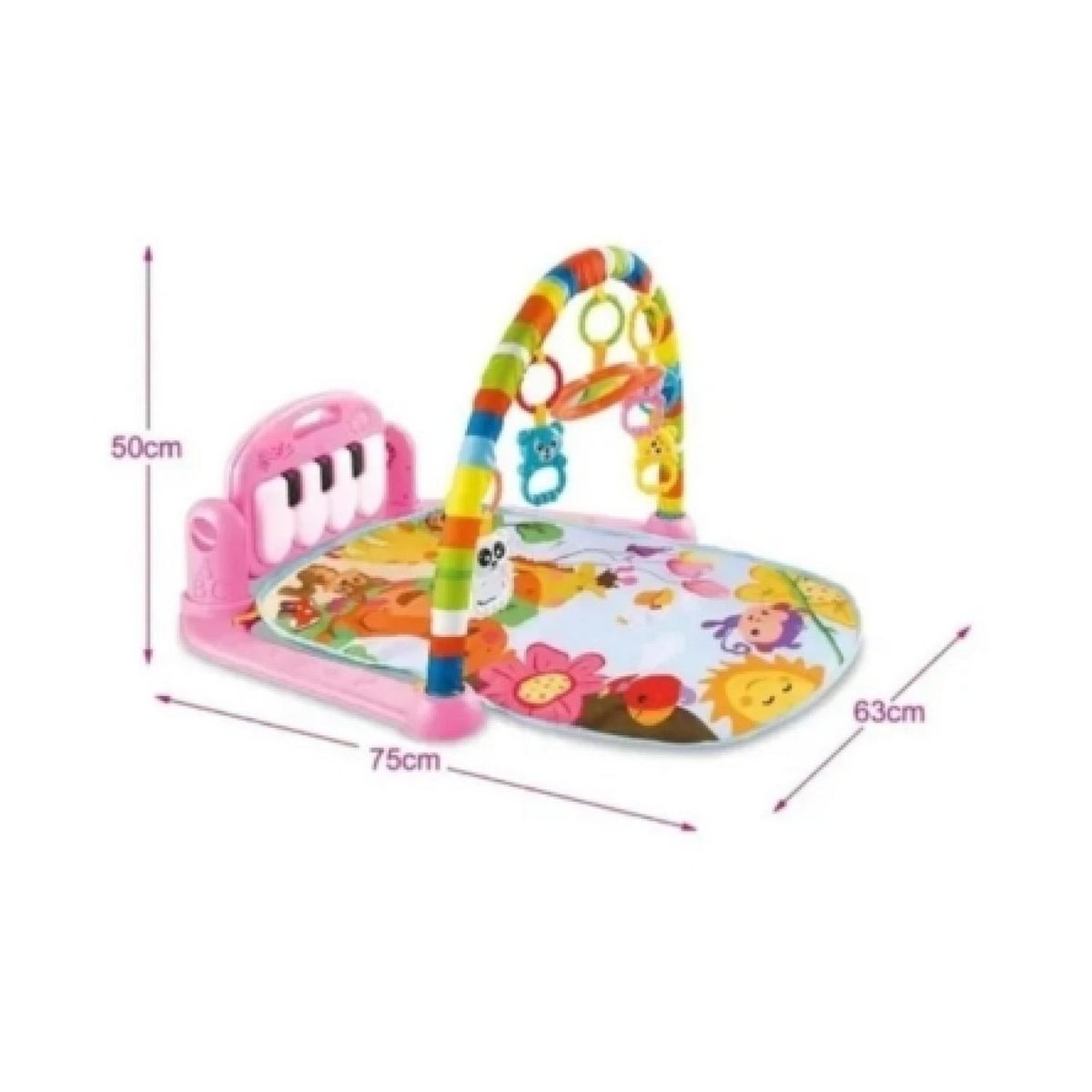 GENERICO - Juguete Gimnasio Con Piano Para Bebe Con Sonido Rosado