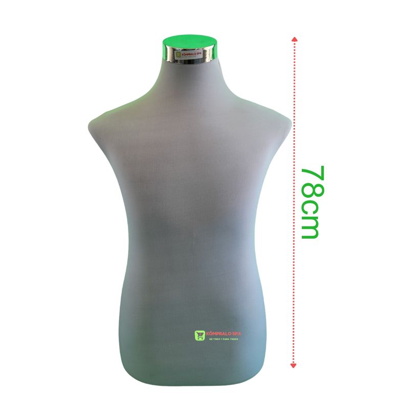 GENERICO - Torso Maniqui Hombre Plastico Sin Pedestal Blanco