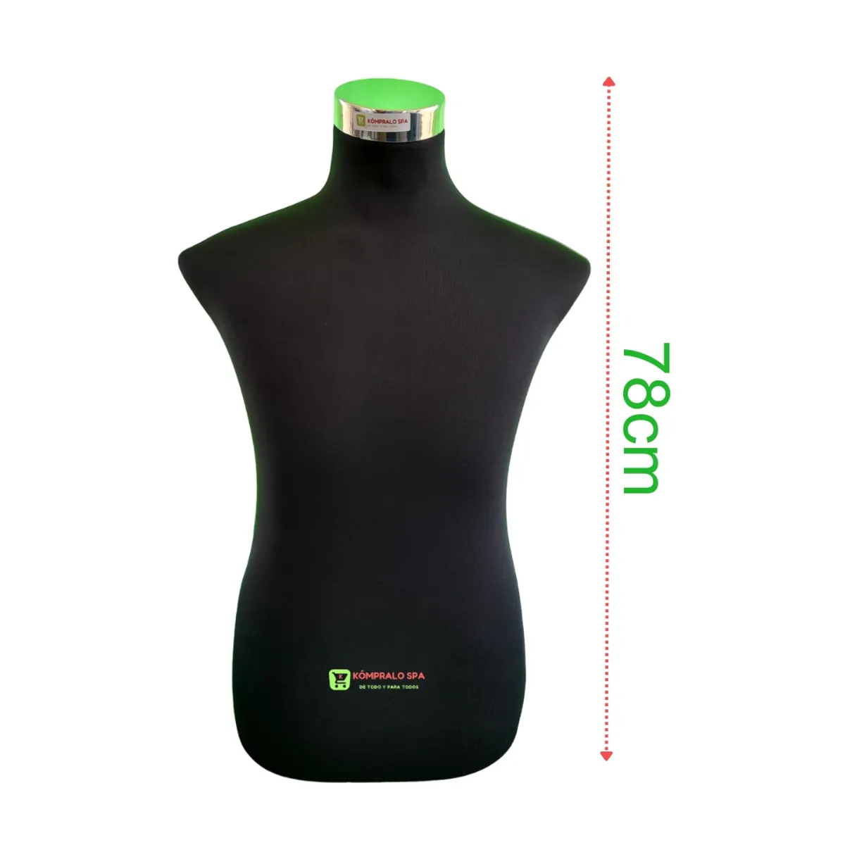 GENERICO - Torso Maniquí De Hombre Plastico Sin Pedestal Negro