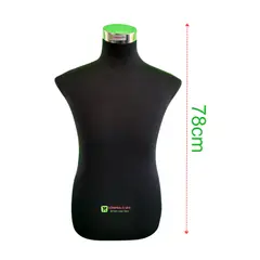 GENERICO - Torso Maniquí De Hombre Plastico Sin Pedestal Negro