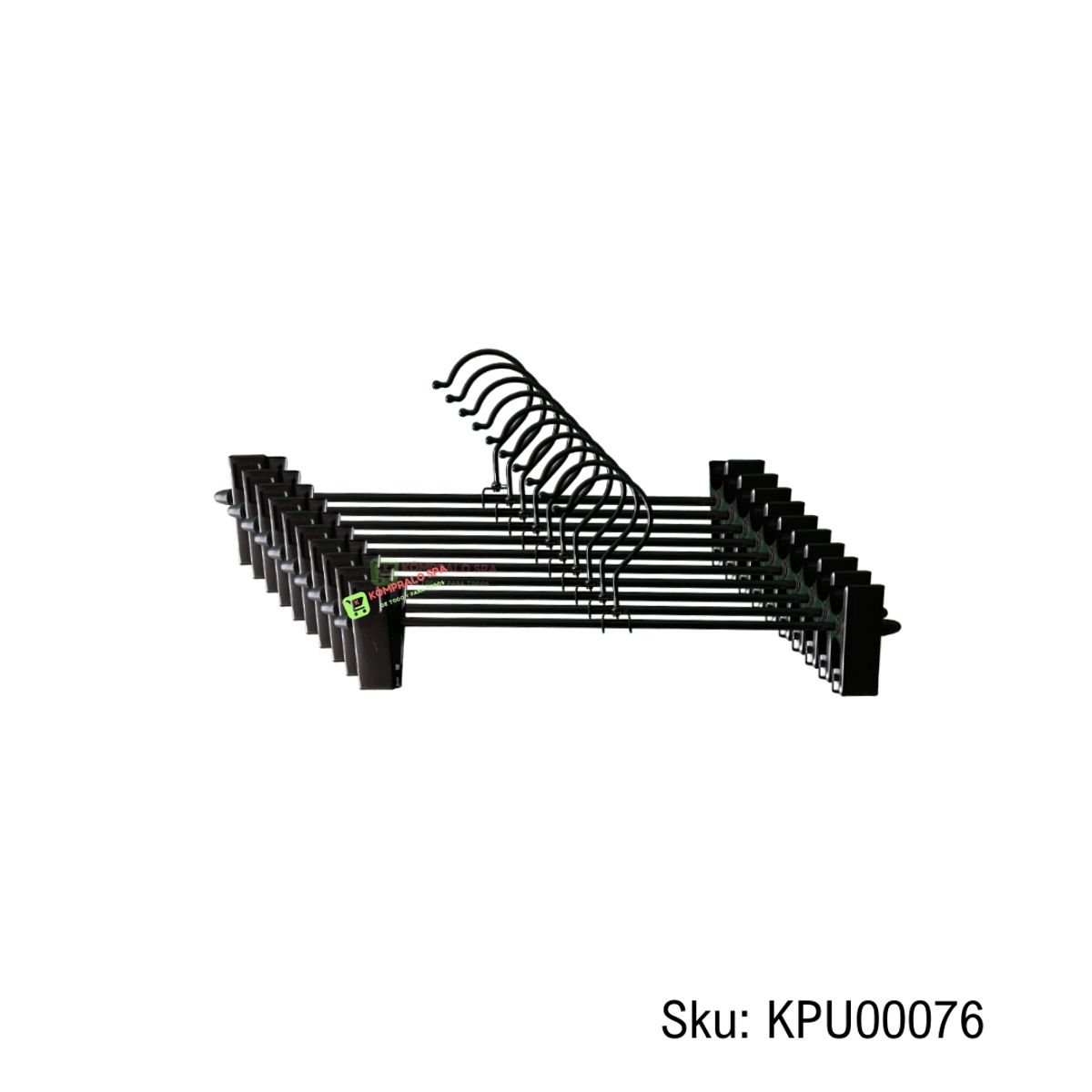 GENERICO - Pack 10 Colgadores Metal Con Pinzas Pantalón Percha 32cm