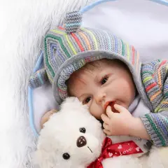 TIOZONEY - Muñeca bebe reborn vinilo de silicona juguetes.