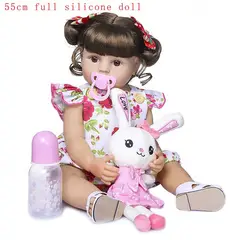 TIOZONEY - NPK-55cm muñecas Reborn de cuerpo completo de silicona suave muñecas p..
