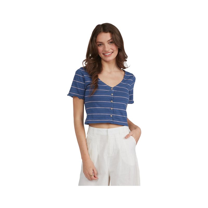ROXY - Polera Roxy Uncomplicated Mind Mujer Mood Indigo
