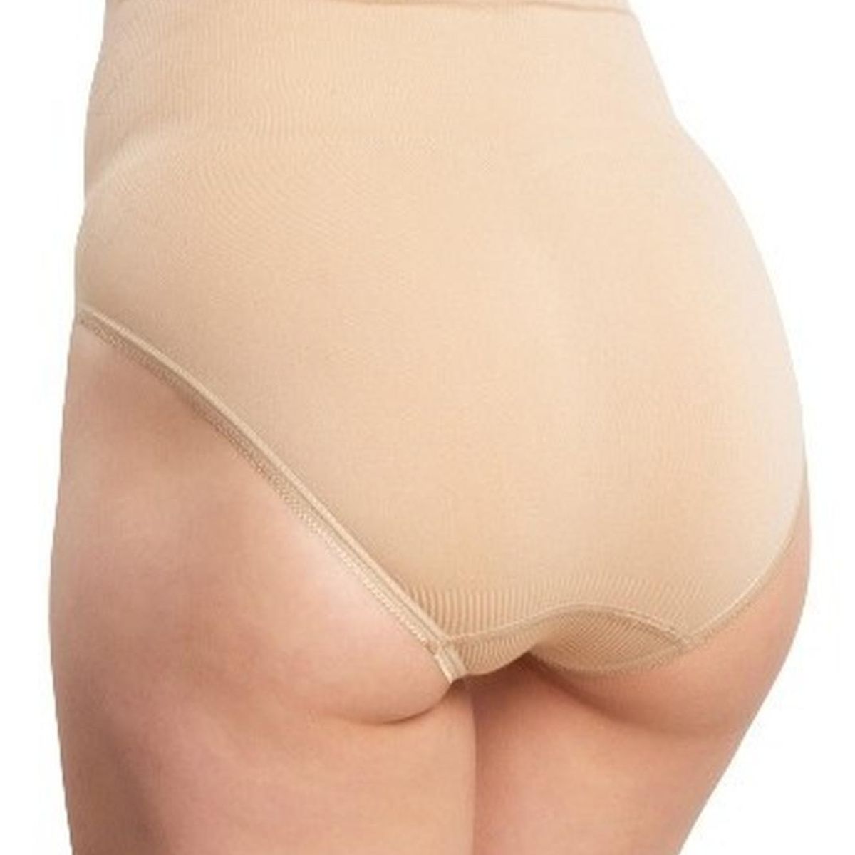LADY GENNY - Calzon Faja Seamless Cuadro Post Natal - Beige.