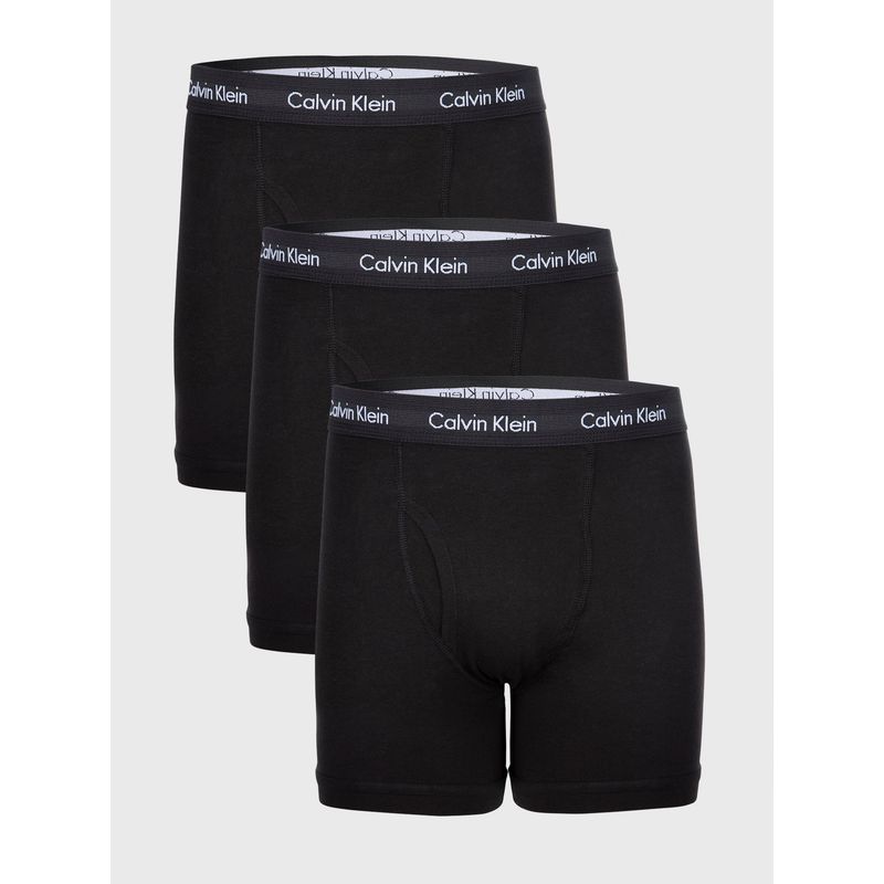 CALVIN KLEIN - Pack 3 Boxers Largos - Cotton Stretch Negro Calvin Klein