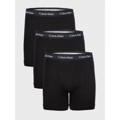 CALVIN KLEIN - Pack 3 Boxers Largos - Cotton Stretch Negro