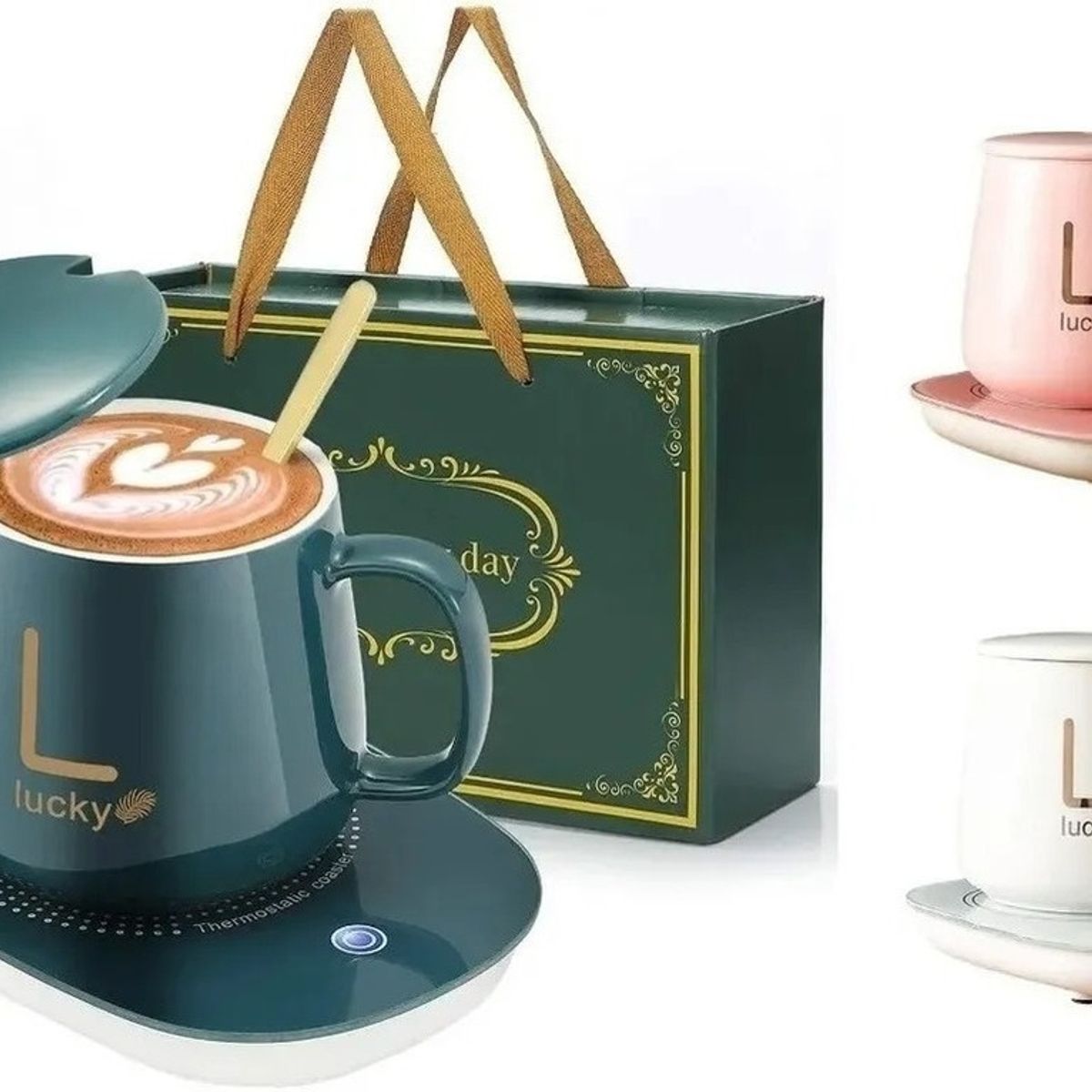 GENERICO - Taza Con Calentador Eléctrico 55°c Tazón Para Café Té Leche ROSADO