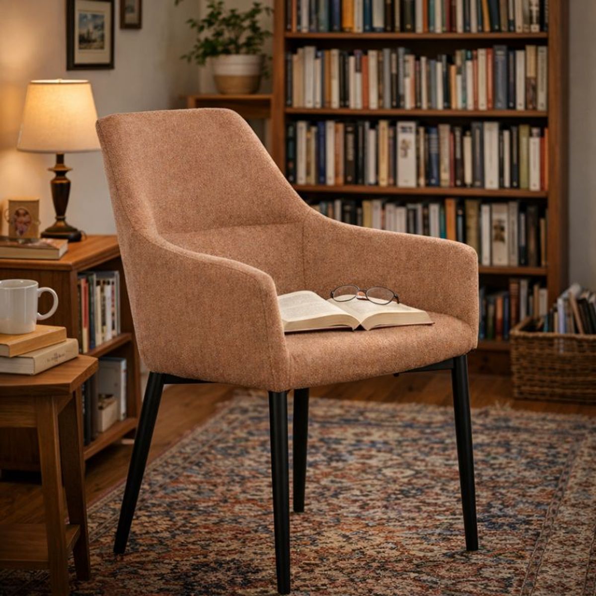 WHITE MARKET - Silla Comedor Bastoña Café