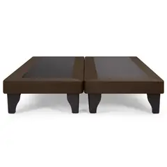 GENERICO - Base de Cama Europea Felpa Chocolate king
