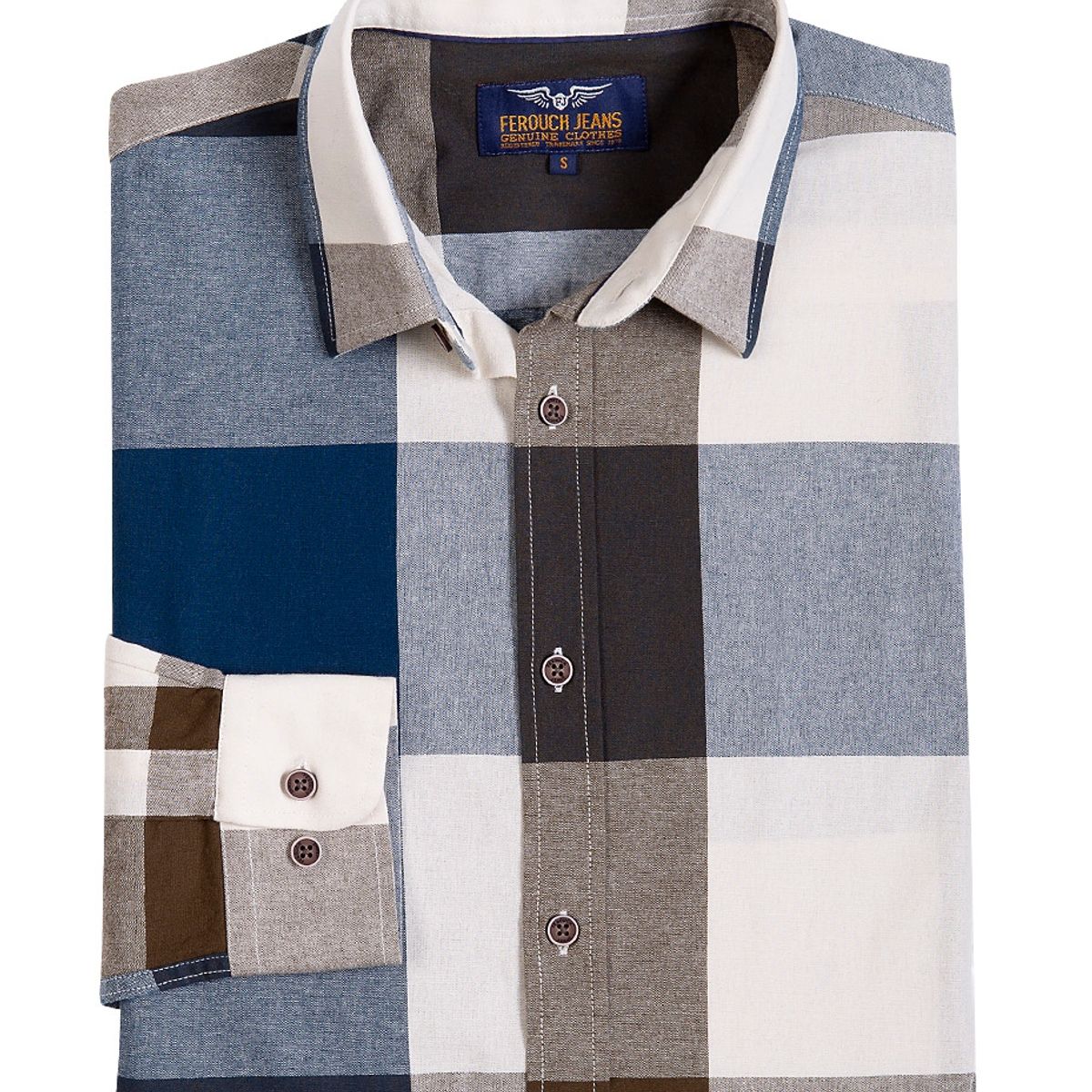 FEROUCH - Camisa Cuadro Color Fj Verde Ferouch