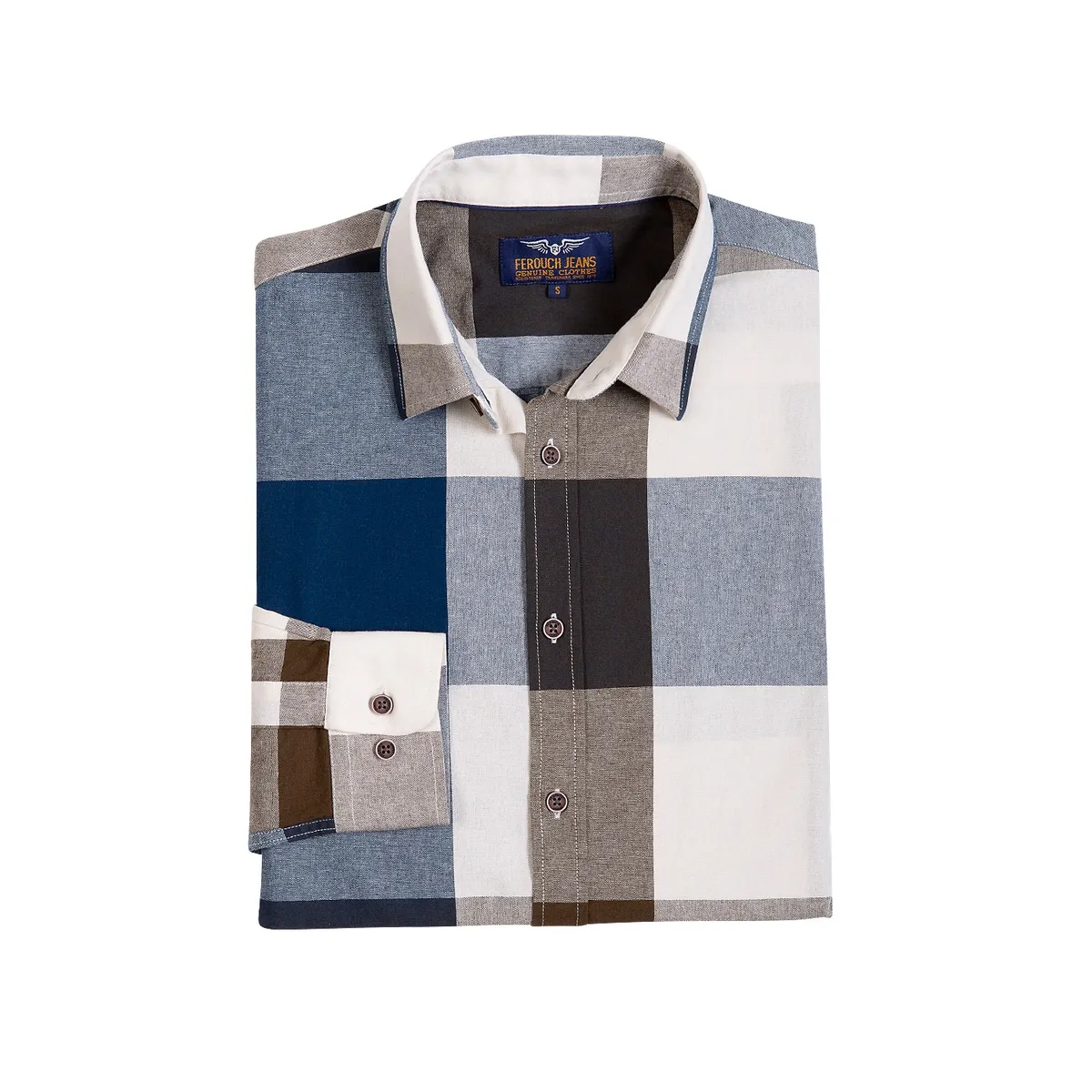 FEROUCH - Camisa Cuadro Color Fj Verde Ferouch