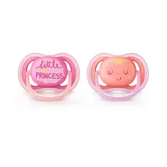 AVENT - 2 Chupetes Ultra Air de 6 a 18 m SCF343/22 Pink sin BPA