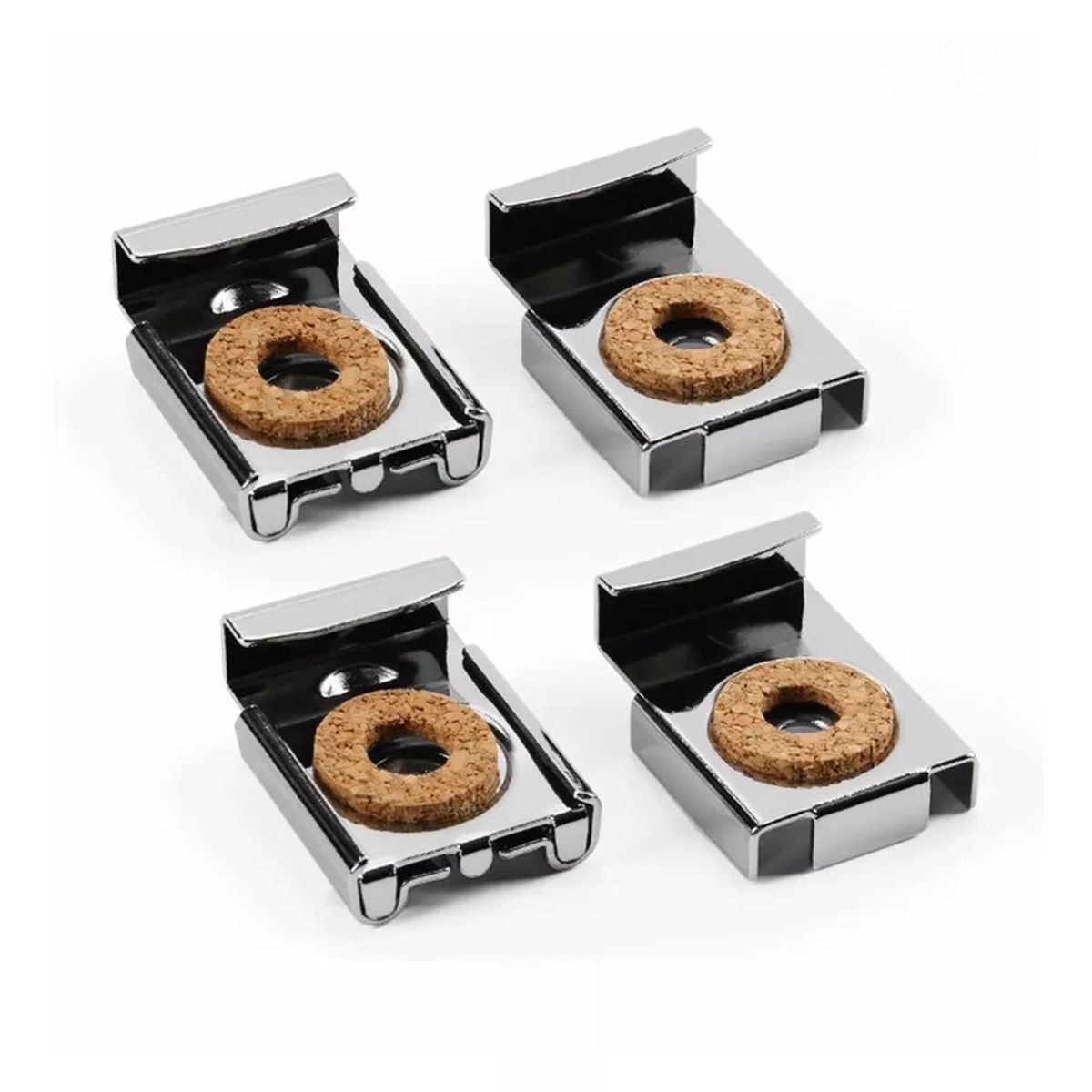 GENERICO - Clips Espejo Muro Soporte Colgador Con Resorte 4un