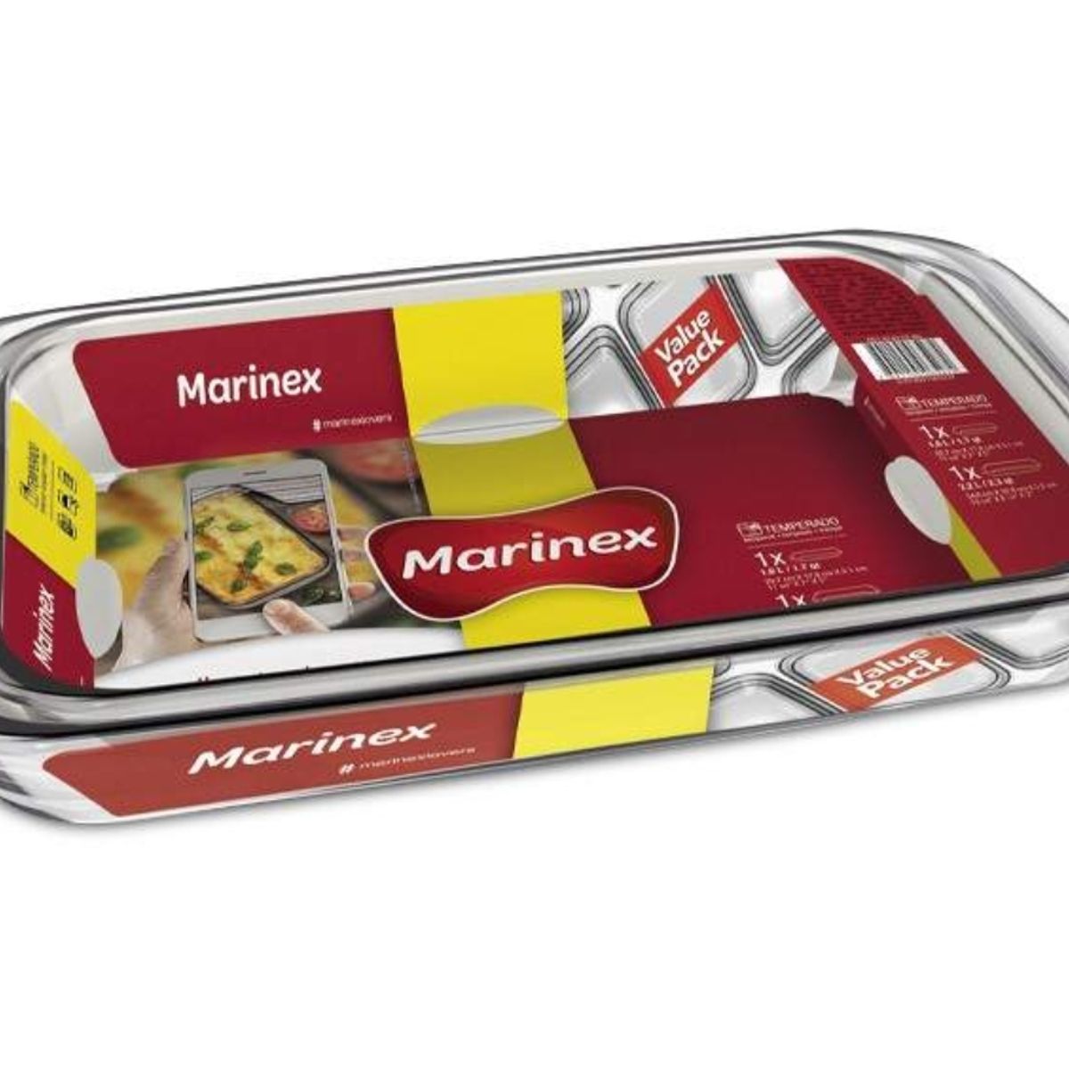 MARINEX - Pack 2 Fuentes Rectangulares Pequeña y Mediana Marinex