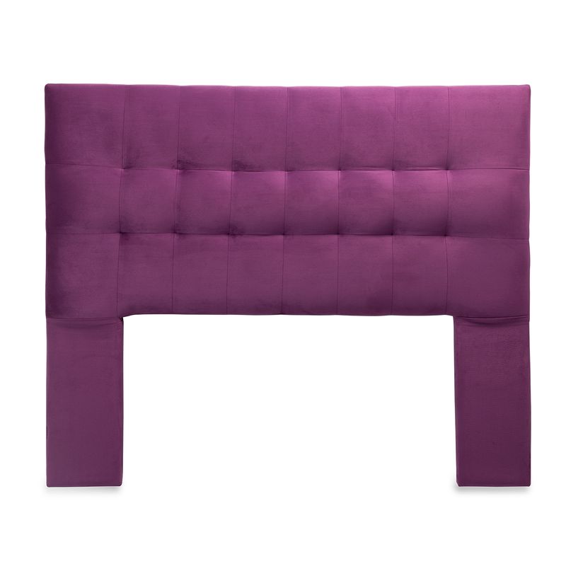 GENERICO - Respaldo Cama 2 Plazas Felpa Morado Alicante CP