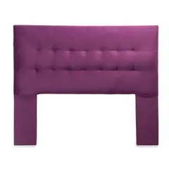 GENERICO - Respaldo Cama 2 Plazas Felpa Morado Alicante CP