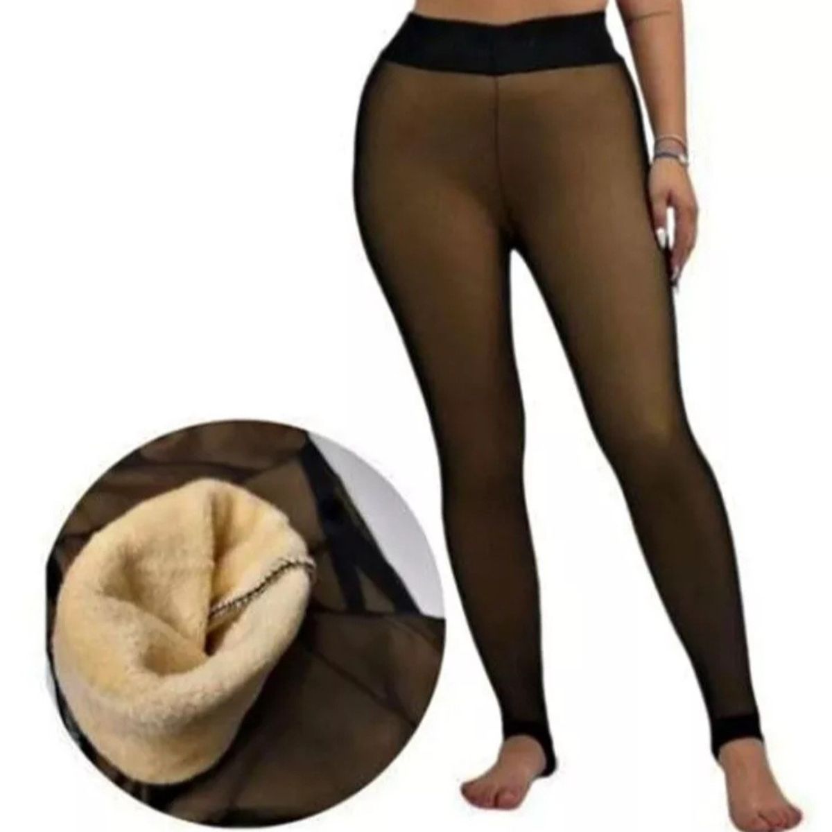 AGW - Calza Mujer Efecto Piel Forrada Polar…