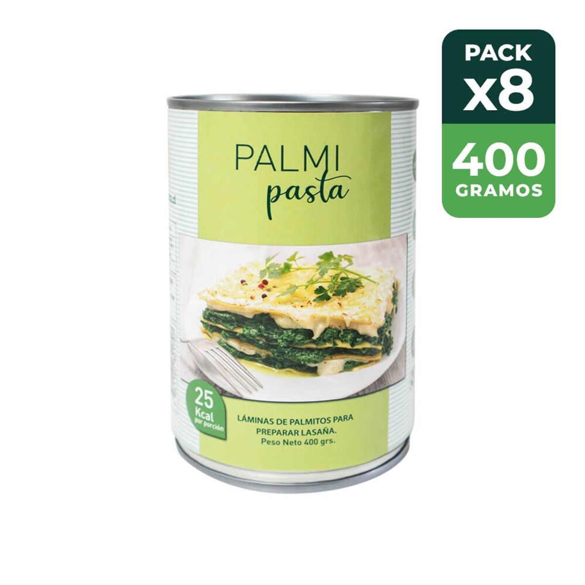 GENERICO - Láminas de palmito para preparar lasaña 8 x 400 grs