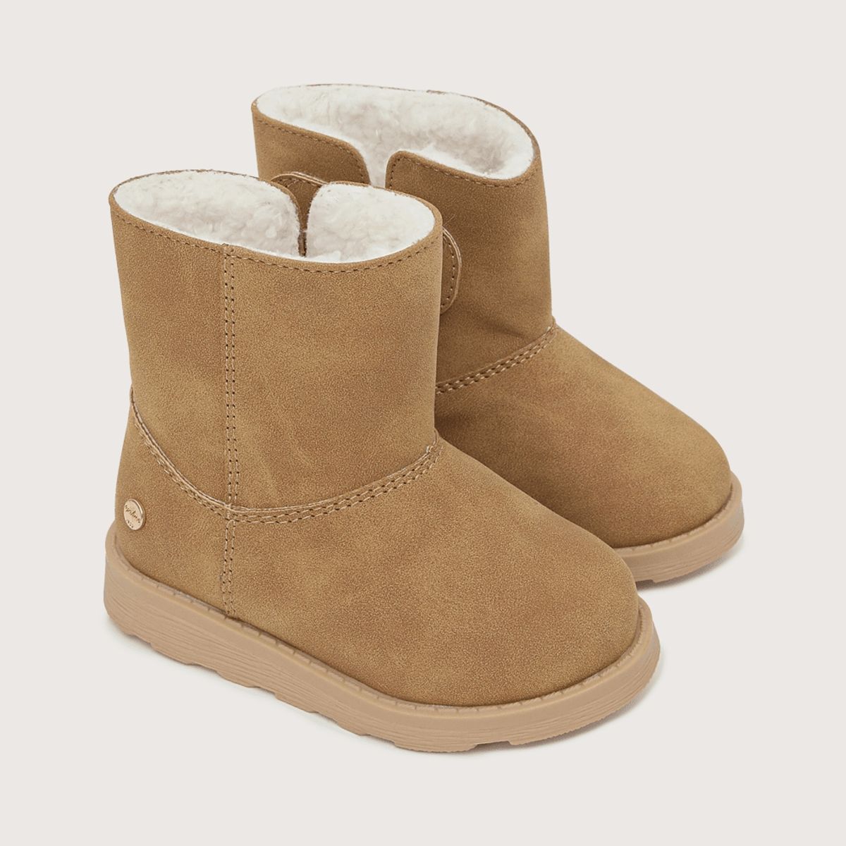 OPALINE - Bota de niña interior con pelos beige 30 a 34