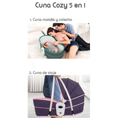 Imagen 2 del producto Cuna Moisés 5 En 1 Vibración Mosquitero Rosada