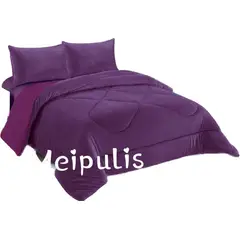 GENERICO - Cubrecama de Invierno Plush con Chiporro 2 P Morado