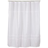 CORTINA DE BAÑO MEDIDA ESPECIAL COLOR BLANCO BOLILLO 200 x 200 CMS