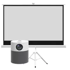 LEVO - Proyector Led Portátil 360º + Telón Mural 100 pulgadas
