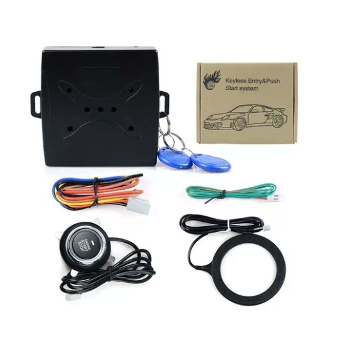 ESHOPANGIE - Botón Encendido Apagado Sin Llave Con Chip Rfid Para Auto